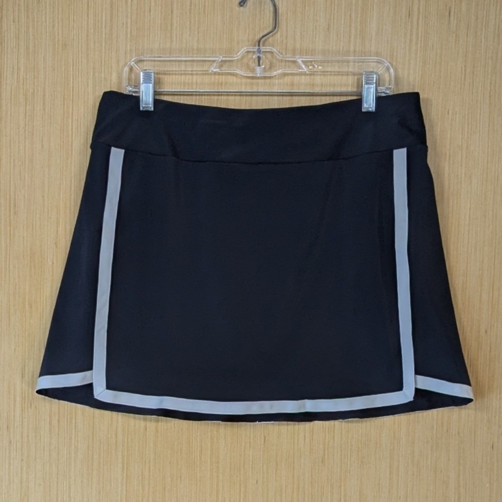Cobble Lane Womens Black Pickleball  Golf Tennis Prep Skort Active Skirt Large